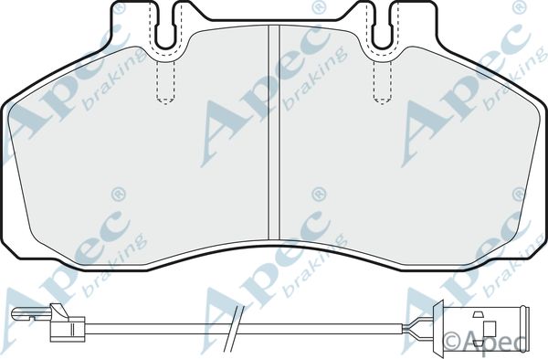 APEC BRAKING stabdžių trinkelių rinkinys, diskinis stabdys PAD963